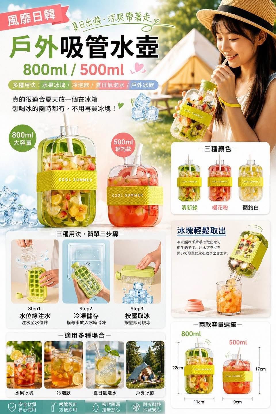 二合一製冰吸管水壺