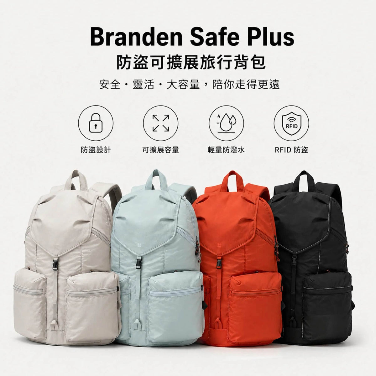 韓國 Branden Safe Plus 防盜背包