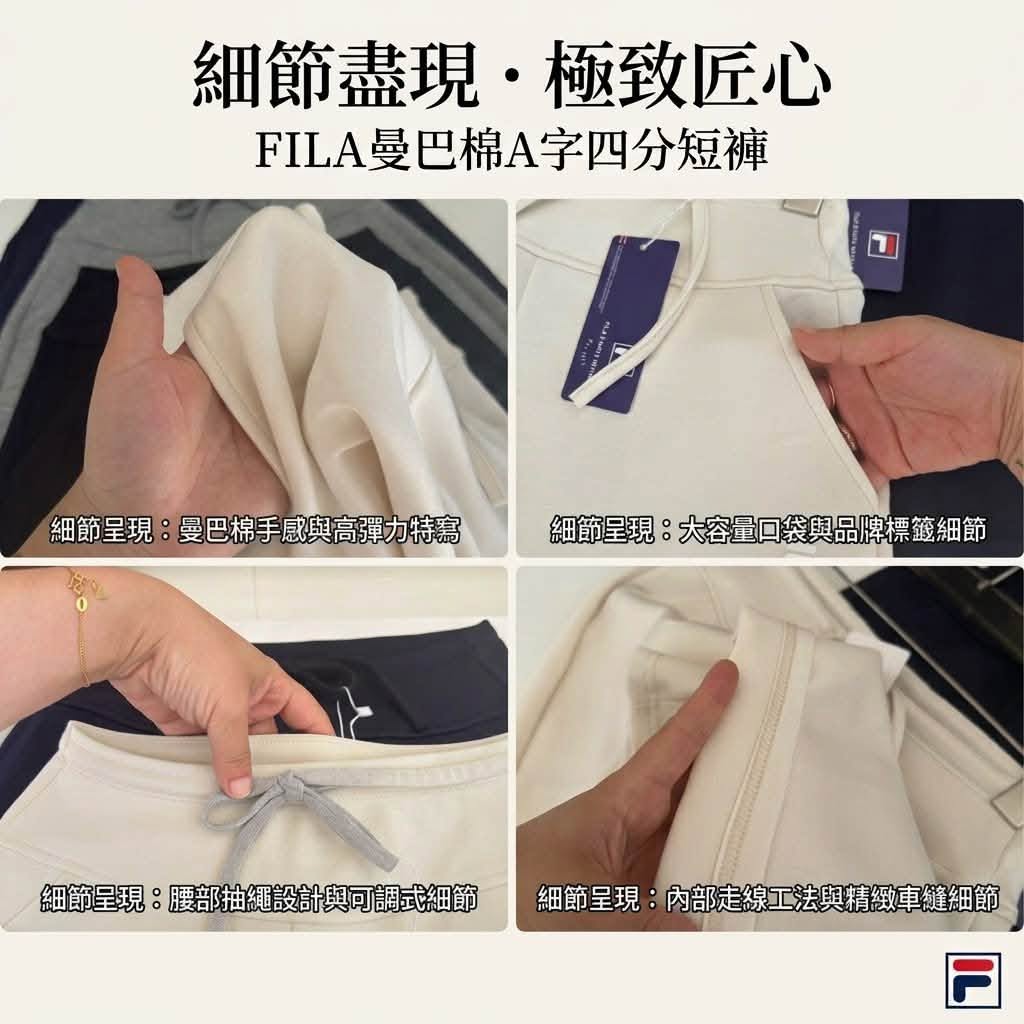 F*ILA雲朵曼巴棉四分褲