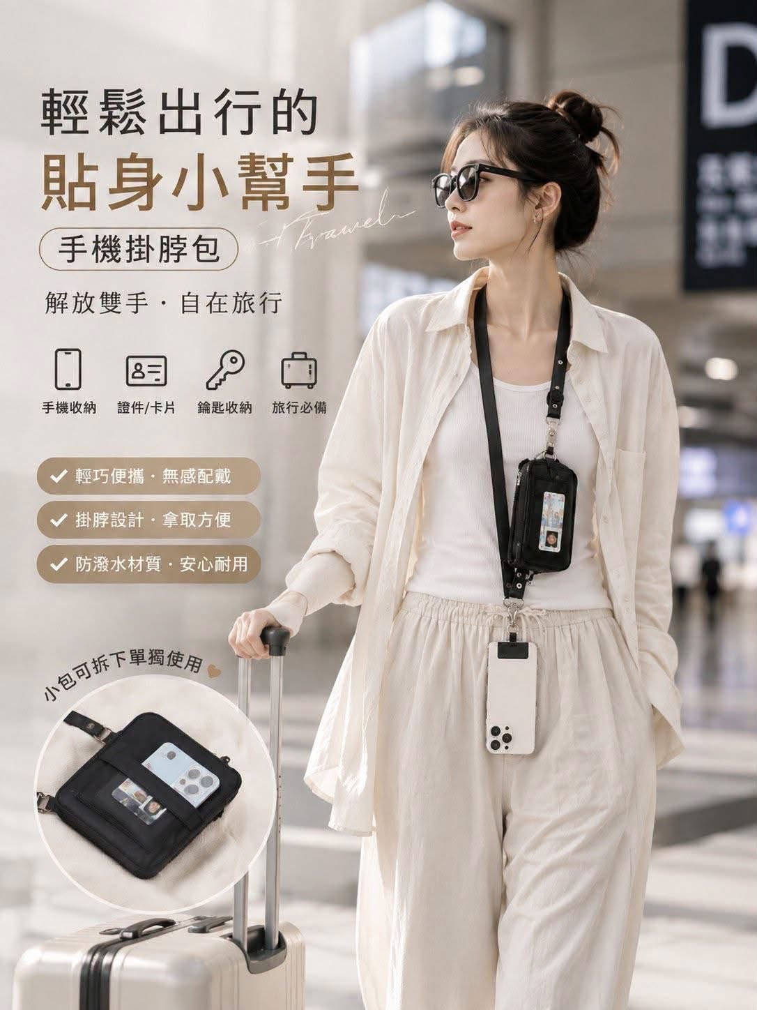Lulu家手機證件二合一掛頸包