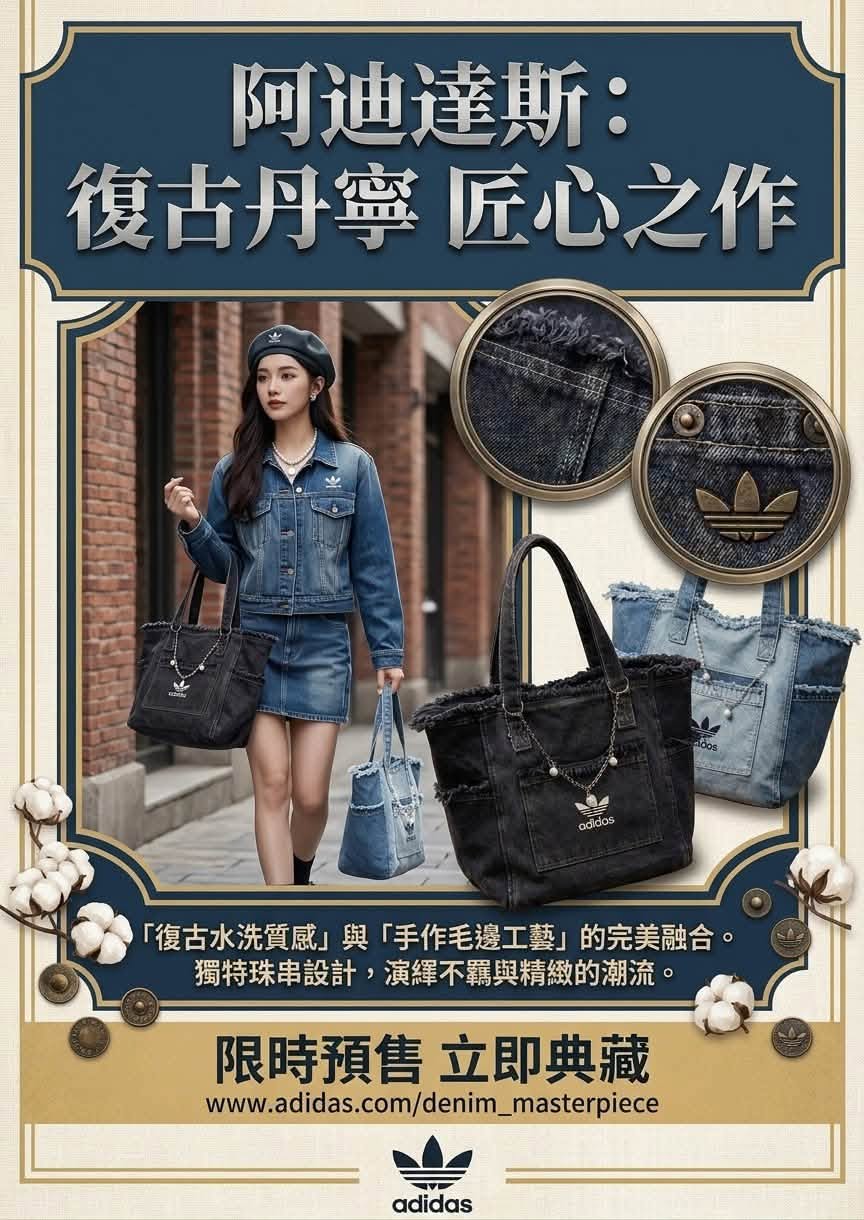 三葉草水洗毛邊托特包